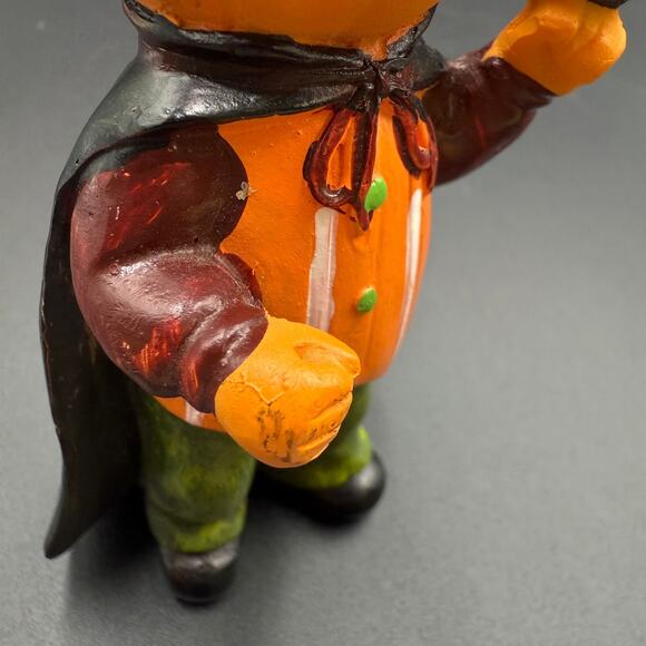 Vintage Halloween Figurine Jack O Lantern with Crow Mini Statue - Picture 10 of 11